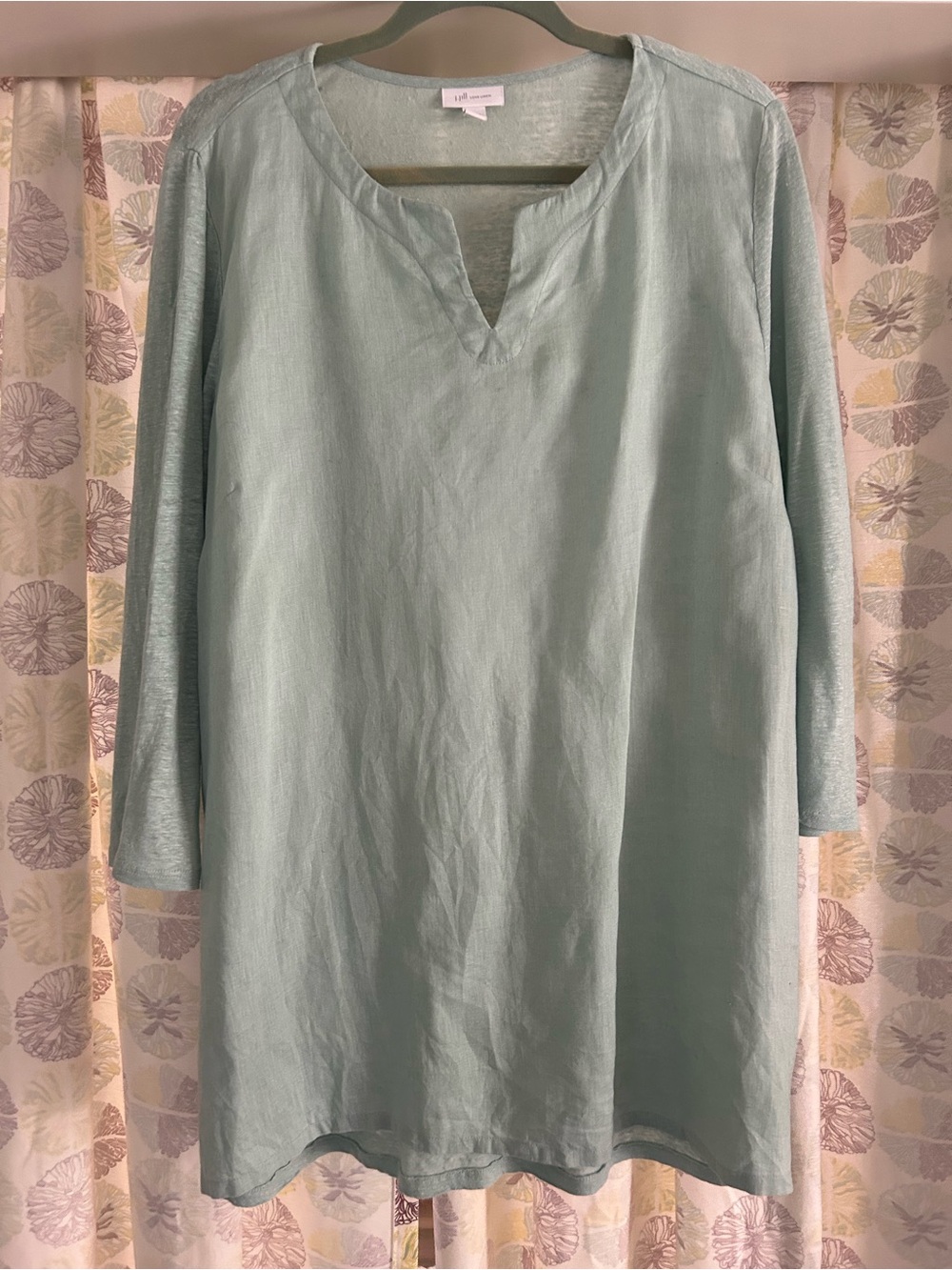 J. Jill Sage Green Linen-Blend Soft Tunic XL